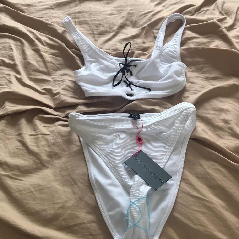 Two Piece Ribbed Bathing Suit - image 3